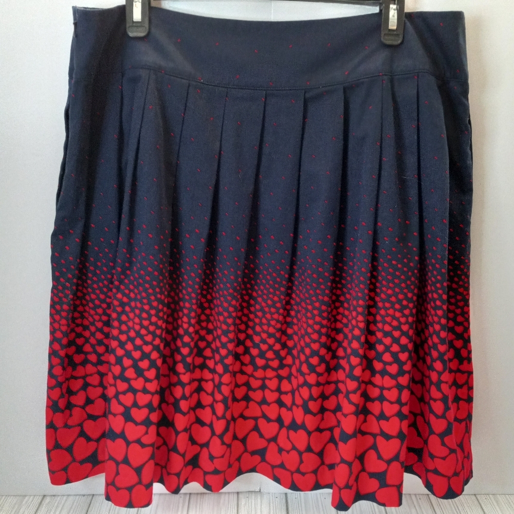 Talbots Pleated Hearts Skirt